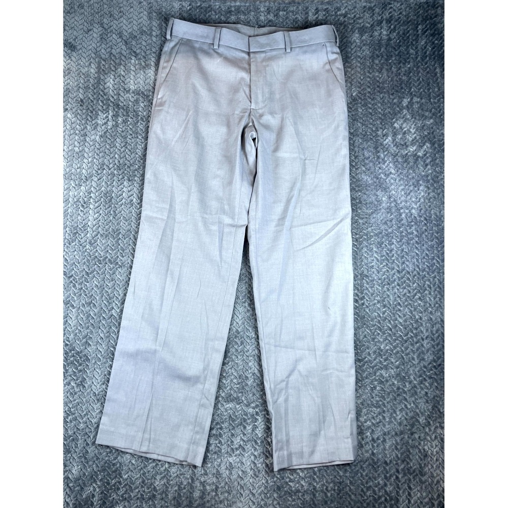 Van Heusen Dress Pants Mens 32x30 Gray Stretch Classic Fit Office Wear Business